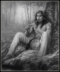 Loinclothed hobby; Obrzek dne - the picture od the day - awa rel - Indian flute