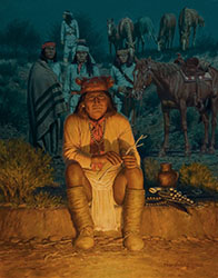 Loinclothed hobby; Obrzek dne - the picture od the day - awa rel - David Nordahl, Geronimo By Firelight