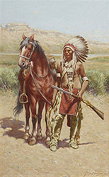 Loinclothed hobby; Obrzek dne - the picture od the day - awa rel -   John Hauser, Indian with horse, 1906  