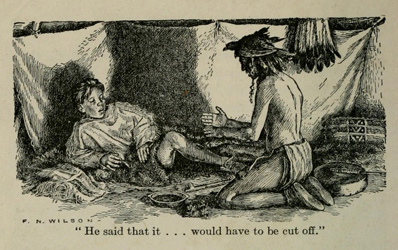 Loinclothed hobby; Obrzek dne - the picture od the day - awa rel - The white indian boy, written and ilustrated by F.L. Wilson, World Book Company, 1922 