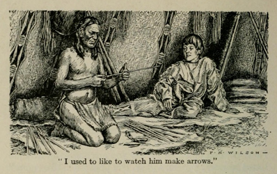 Loinclothed hobby; Obrzek dne - the picture od the day - awa rel - The white indian boy, written and ilustrated by F.L. Wilson, World Book Company, 1922 