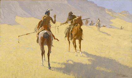 Loinclothed hobby; Obrzek dne - the picture od the day - awa rel - Frederic Remington - The Parley, 1903    