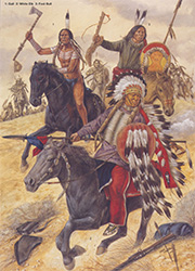 Loinclothed hobby; Obrzek dne - the picture od the day - awa rel - Autor: Richard Hook, Warriors at mthe  Little Bighorn 1876   