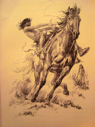 Loinclothed hobby; Obrzek dne - the picture od the day - awa rel -  Horse of two colors, ilustrace:  Lorence Bjorklund 