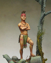 Loinclothed hobby; Obrzek dne - the picture od the day - awa rel - Wolf Trapper, sculpture: Benoit Cauchie, painting: Jeremiah Bonamant Teboul 