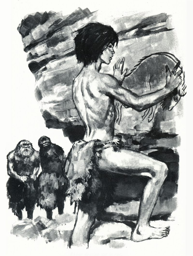 745.Pierre Joubert, Rhôor l'invincible, 1963 Knižní ilustrace Pierre J...