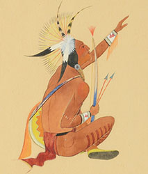 Loinclothed hobby; Obrzek dne - the picture od the day - awa rel - Stephen Mopope, seated warrior