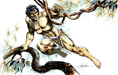 Loinclothed hobby; Obrzek dne - the picture od the day - awa rel - Mike Grell, Tarzan