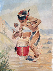 Loinclothed hobby; Obrzek dne - the picture od the day - awa rel - A.W. Bonner, Indian drums