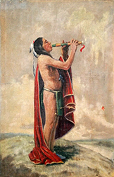 Loinclothed hobby; Obrzek dne - the picture od the day - awa rel - A.W. Bonner, Flute player