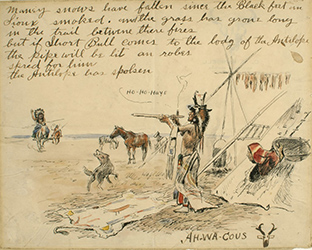 Loinclothed hobby; Obrzek dne - the picture od the day - awa rel - Charles M. Russell aka Ah-Wa-Cous, the Antelope