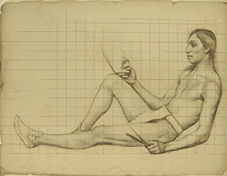 Loinclothed hobby; Obrzek dne - the picture od the day - awa rel - DeCost Smith, Portrait of a Plains man in a loincloth