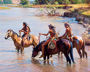 Loinclothed hobby; Obrzek dne - the picture od the day - awa rel - Martin Grelle, Offering to the River Spirit