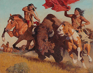 Loinclothed hobby; Obrzek dne - the picture od the day - awa rel - David Mann, Buffalo Runners