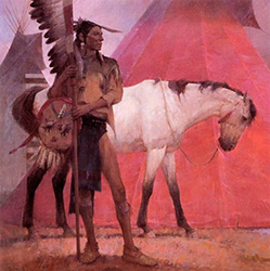 Loinclothed hobby; Obrzek dne - the picture od the day - awa rel - Indian warrior and his horse