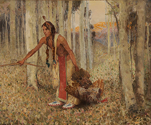 Loinclothed hobby; Obrzek dne - the picture od the day - awa rel - Eanger Irving Couse, The Hunters Return