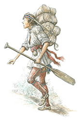 Loinclothed hobby; Obrzek dne - the picture od the day - awa rel -  Illustration: Francis Back - Young coureur des bois