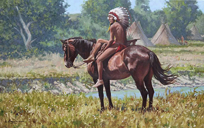 Loinclothed hobby; Obrzek dne - the picture od the day - awa rel - Steven Lang, indian on a horse