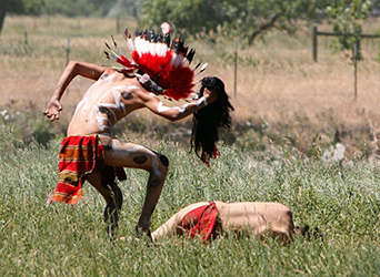 Loinclothed hobby; Obrzek dne - the picture od the day - awa rel - Little Bighorn re-enactment, 2016