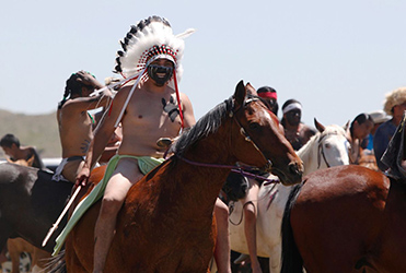 Loinclothed hobby; Obrzek dne - the picture od the day - awa rel - Little Bighorn re-enactment, 2016