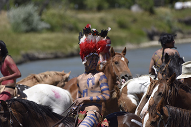 Loinclothed hobby; Obrzek dne - the picture od the day - awa rel - Little Bighorn reenactment 2016, Garryowen Montana 