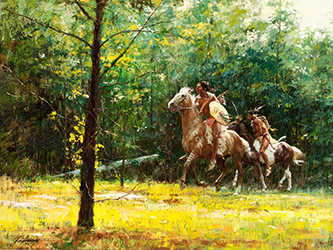 Loinclothed hobby; Obrzek dne - the picture od the day - awa rel - Howard Terpning, A Day To Ride