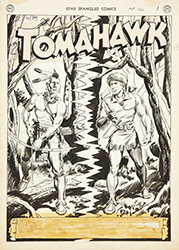 Loinclothed hobby; Obrzek dne - the picture od the day - awa rel - Fred Ray Star Spangled Comics #107 - Tomahawk Splash