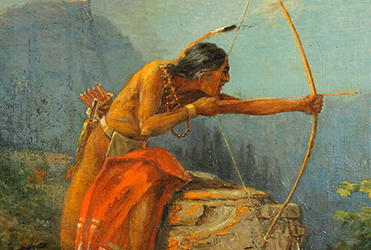 Loinclothed hobby; Obrzek dne - the picture od the day - awa rel -  Hector Irving Marlatt, Native American Bow Hunting