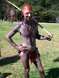 Loinclothed hobby; Obrzek dne - the picture od the day - awa rel - Fort Dobbs State Historic Site - Scalp & loincloth