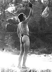 Loinclothed hobby; Obrzek dne - the picture od the day - awa rel - The Half Breed, silent movie (1916), loinclothed Douglas Fairbanks