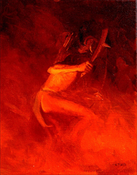 Loinclothed hobby; Obrzek dne - the picture od the day - awa rel - Art of Lee Teter, Fire Dance