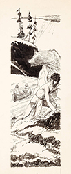 Loinclothed hobby; Obrzek dne - the picture od the day - awa rel - Herbert Morton Stoops, Blue Book Magazine Illustration