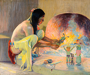 Loinclothed hobby; Obrzek dne - the picture od the day - awa rel - Eanger Irving Couse, The Kachina Maker