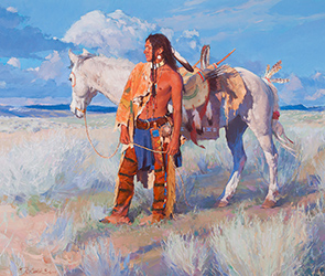Loinclothed hobby; Obrzek dne - the picture od the day - awa rel - Art of Ron Riddick, Silver Sage Sentinel, 2006