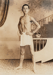 Loinclothed hobby; Obrzek dne - the picture od the day - awa rel - Antique Photo  Young Man in Loincloth  Japanese  c. 1920s