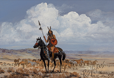 Loinclothed hobby; Obrzek dne - the picture od the day - awa rel - Art of Russ Vickers, Plains Indians and Guarding the Horse Herd 