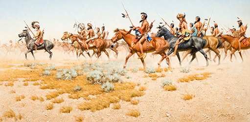 Loinclothed hobby; Obrzek dne - the picture od the day - awa rel - Art of Frank McCarthy, Kiowa on the Southern Plains