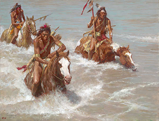 Loinclothed hobby; Obrzek dne - the picture od the day - awa rel - Art of Howard Terpning, Pursuit Across the Yellowstone