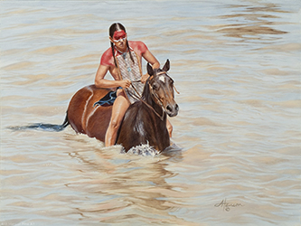 Loinclothed hobby; Obrzek dne - the picture od the day - awa rel -  Art of Ann Hanson, High Water