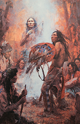Loinclothed hobby; Obrzek dne - the picture od the day - awa rel -  Art of Howard Terpning, Transferring the Medicine Shield