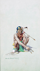 Loinclothed hobby; Obrzek dne - the picture od the day - awa rel -  Art of Olaf Carl Seltzer, Arrow Maker 