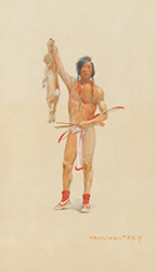 Loinclothed hobby; Obrzek dne - the picture od the day - awa rel -  Art of Olaf Carl Seltzer, Indian Boy