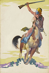 Loinclothed hobby; Obrzek dne - the picture od the day - awa rel -  Art of Studley Oldham Burroughs, Apache Devil - cover art, 1933