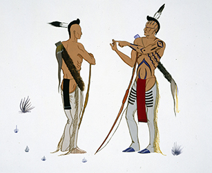 Loinclothed hobby; Obrzek dne - the picture od the day - awa rel -  Two Indians, Francis Blackbear Bosin