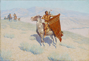 Loinclothed hobby; Obrzek dne - the picture od the day - awa rel - Art of  Frederic Remington - The Blanket Signal