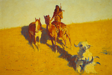 Loinclothed hobby; Obrzek dne - the picture od the day - awa rel - Art of  Frederic Remington -  Sign of the Buffalo Scout