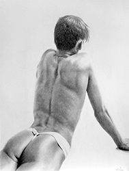 Loinclothed hobby; Obrzek dne - the picture od the day - awa rel - Art of Dennis Candy, Study of a Mans Back