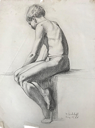 Loinclothed hobby; Obrzek dne - the picture od the day - awa rel - Art of Myrtis Eickhoff, male nude with loincloth