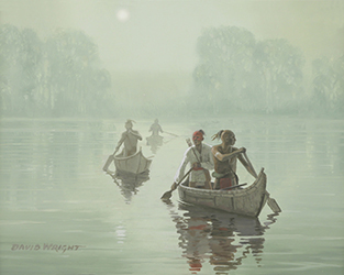 Loinclothed hobby; Obrzek dne - the picture od the day - awa rel - Art of David Wright, Misty Crossing
