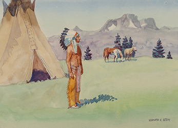 Loinclothed hobby; Obrzek dne - the picture od the day - awa rel - Blackfoot Chief,  Art of Leonard Howard Reedy